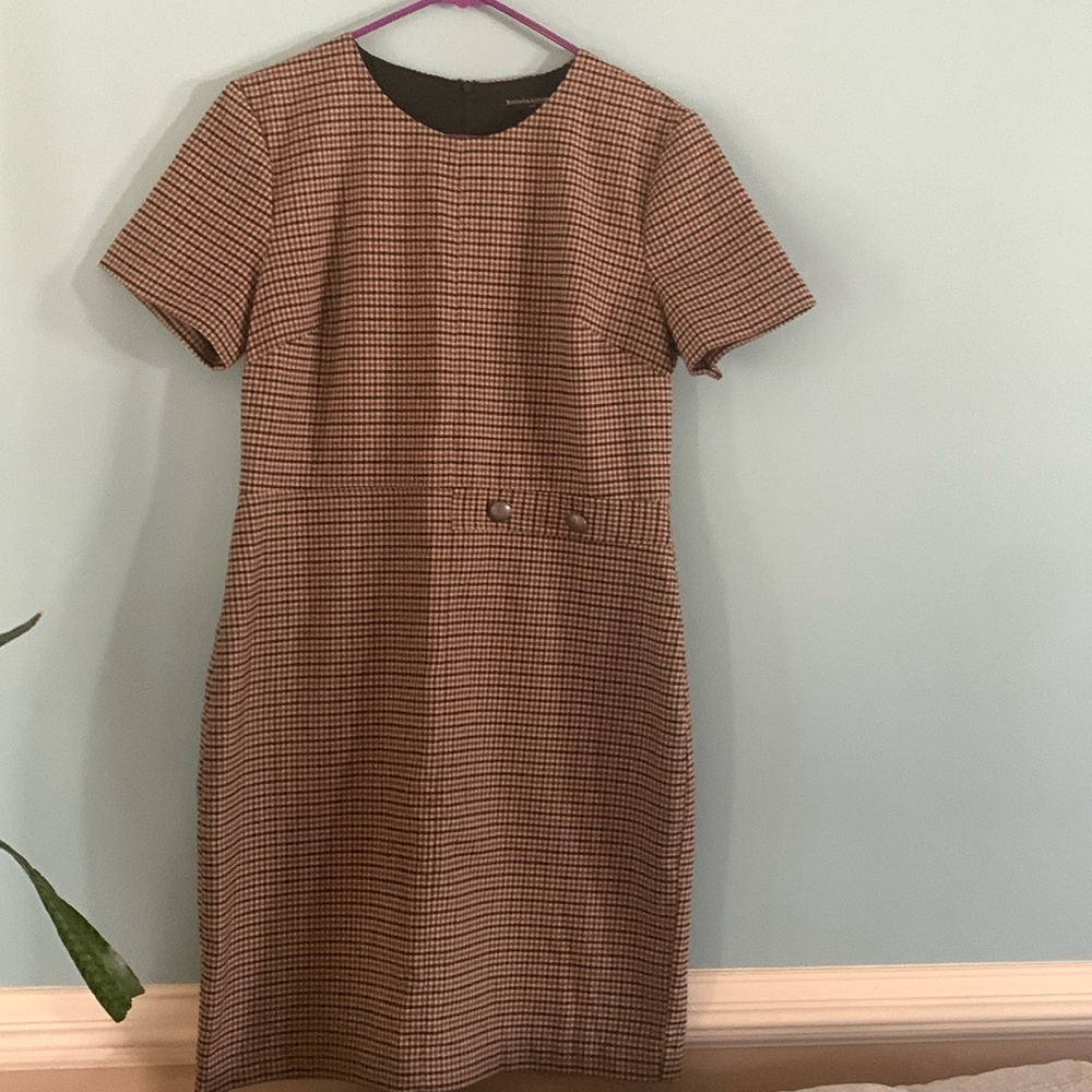 Banana Republic brow houndstooth dress 10